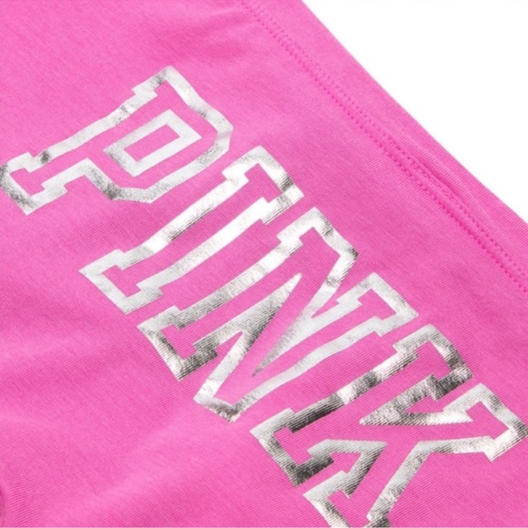 🔥PINK VICTORIA’S SECRET Cotton Dorm Bling Bralette & Boyshorts Strawberry Pink L - Picture 14 of 16